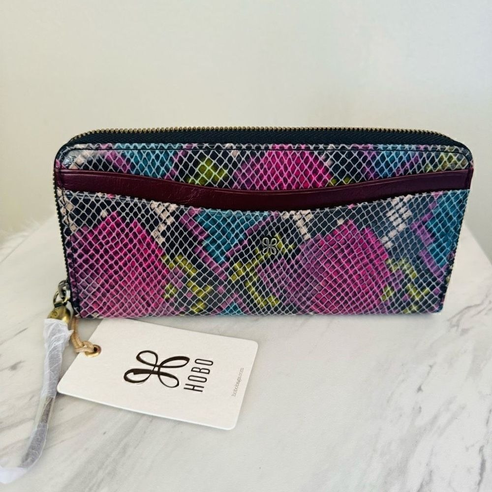 HOBO Max Large Zip Around Leather Continental Wallet, Organization, Mosaic, NWT - Picture 5 of 13